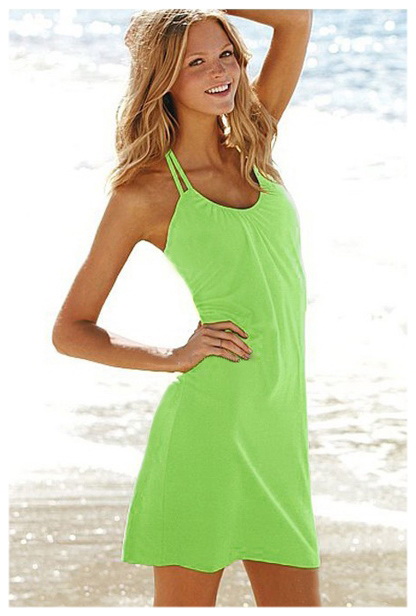 lime halter dress