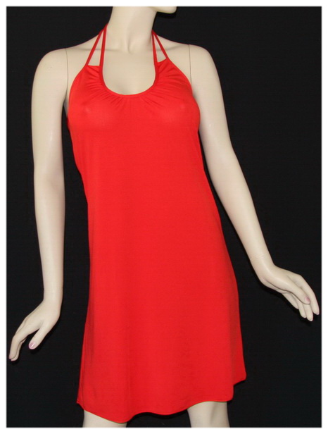 red halter dress