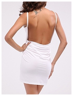 white criss-cross wrap